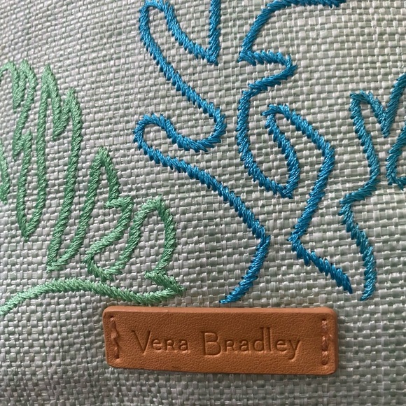 Vera Bradley Turtle Dream straw mini backpack - Picture 4 of 16
